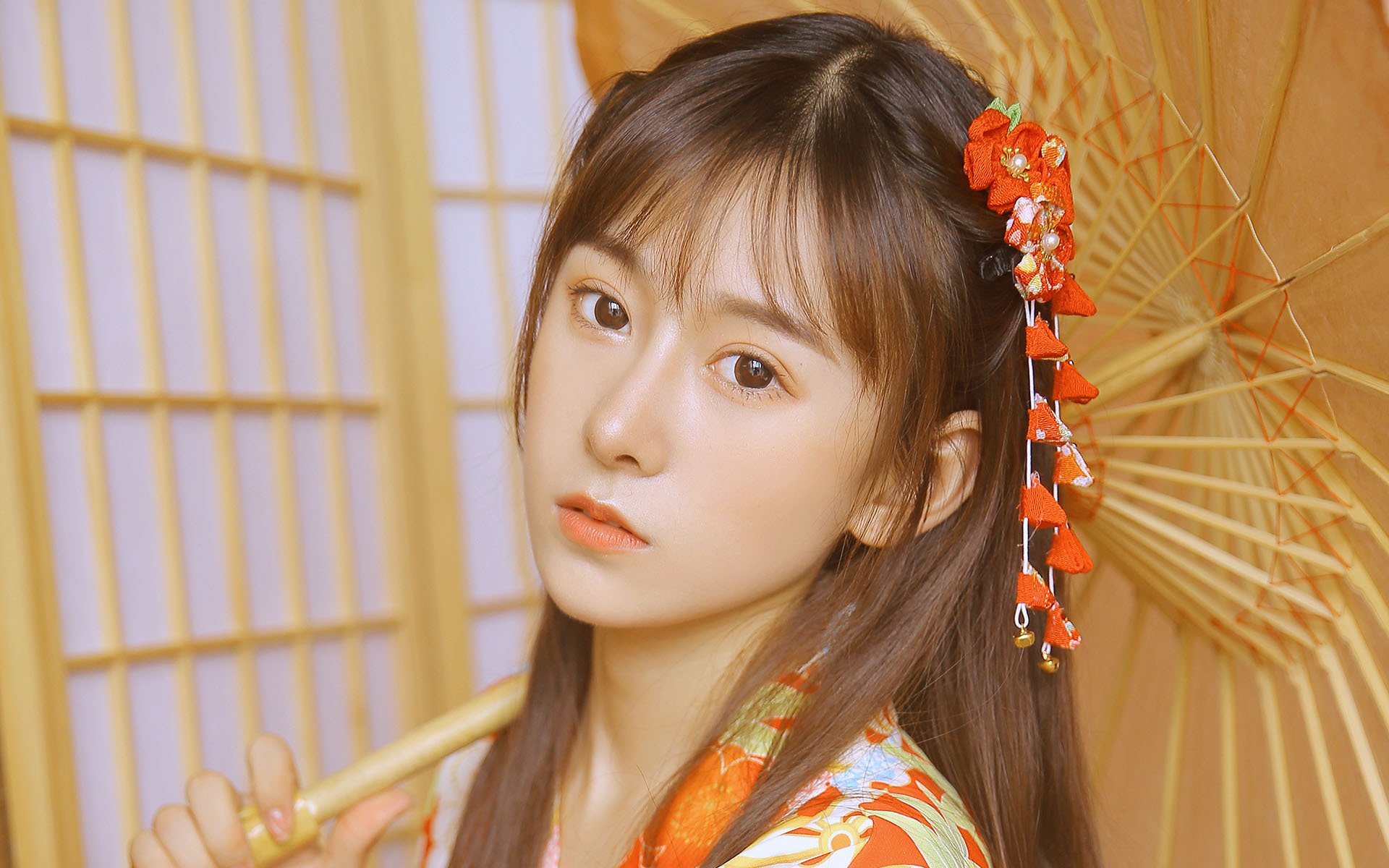 文艺古风,日式和服,甜美美女