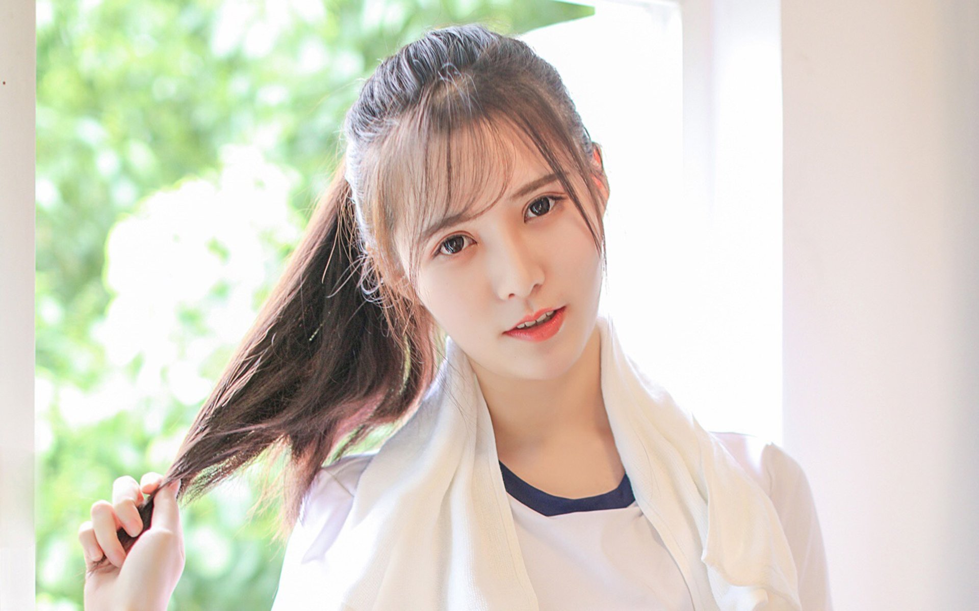清纯,美女,唯美,马尾,运动,清新,学生