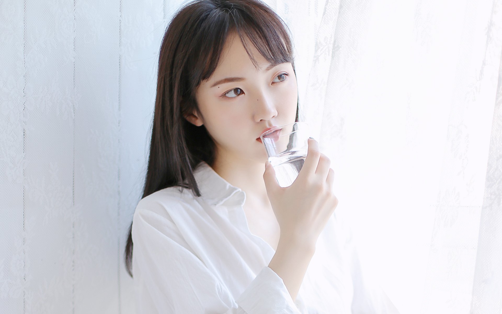 清纯,性感衬衫美女,诱惑