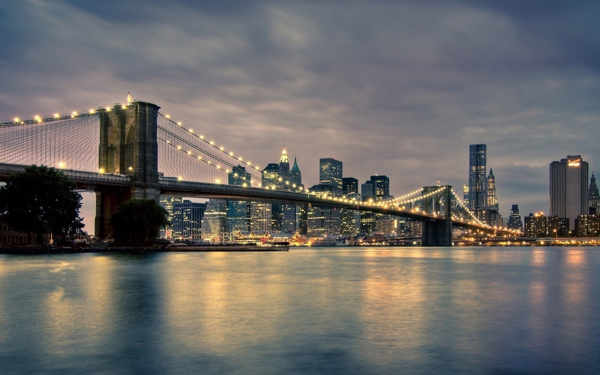 城市夜景,纽约曼哈顿,城市风景,建筑