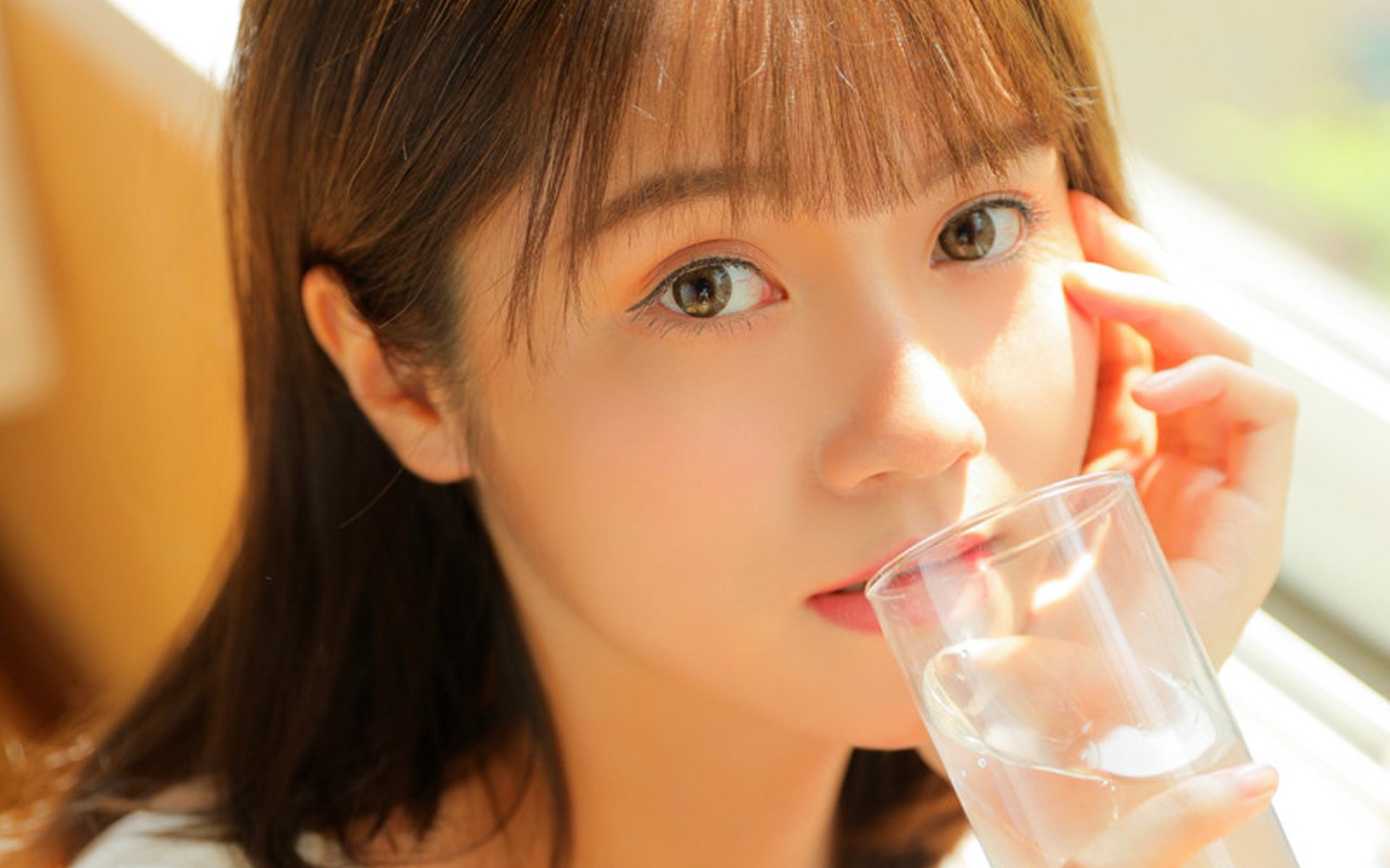 清纯,治愈系美女,居家,灵动,甜美,清新