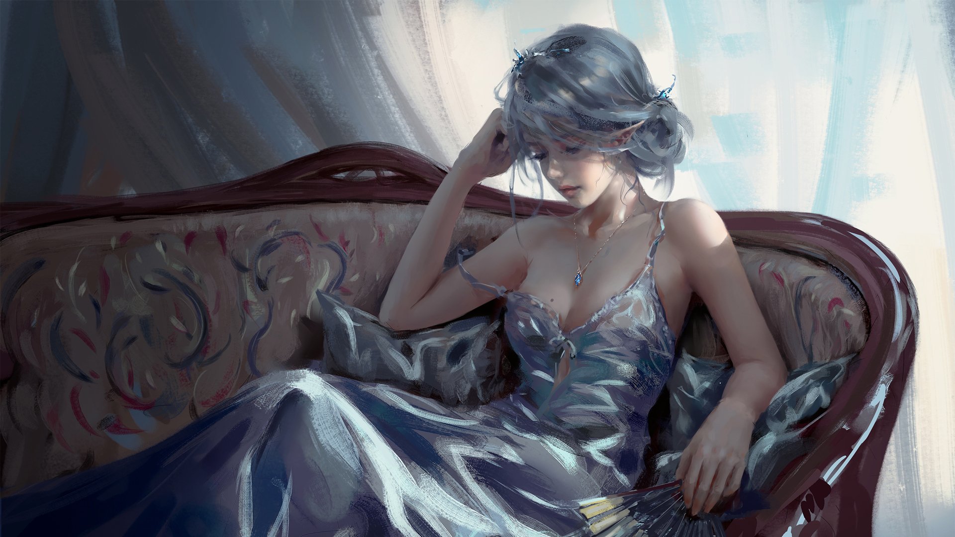 动漫,鬼刀,手绘,美女