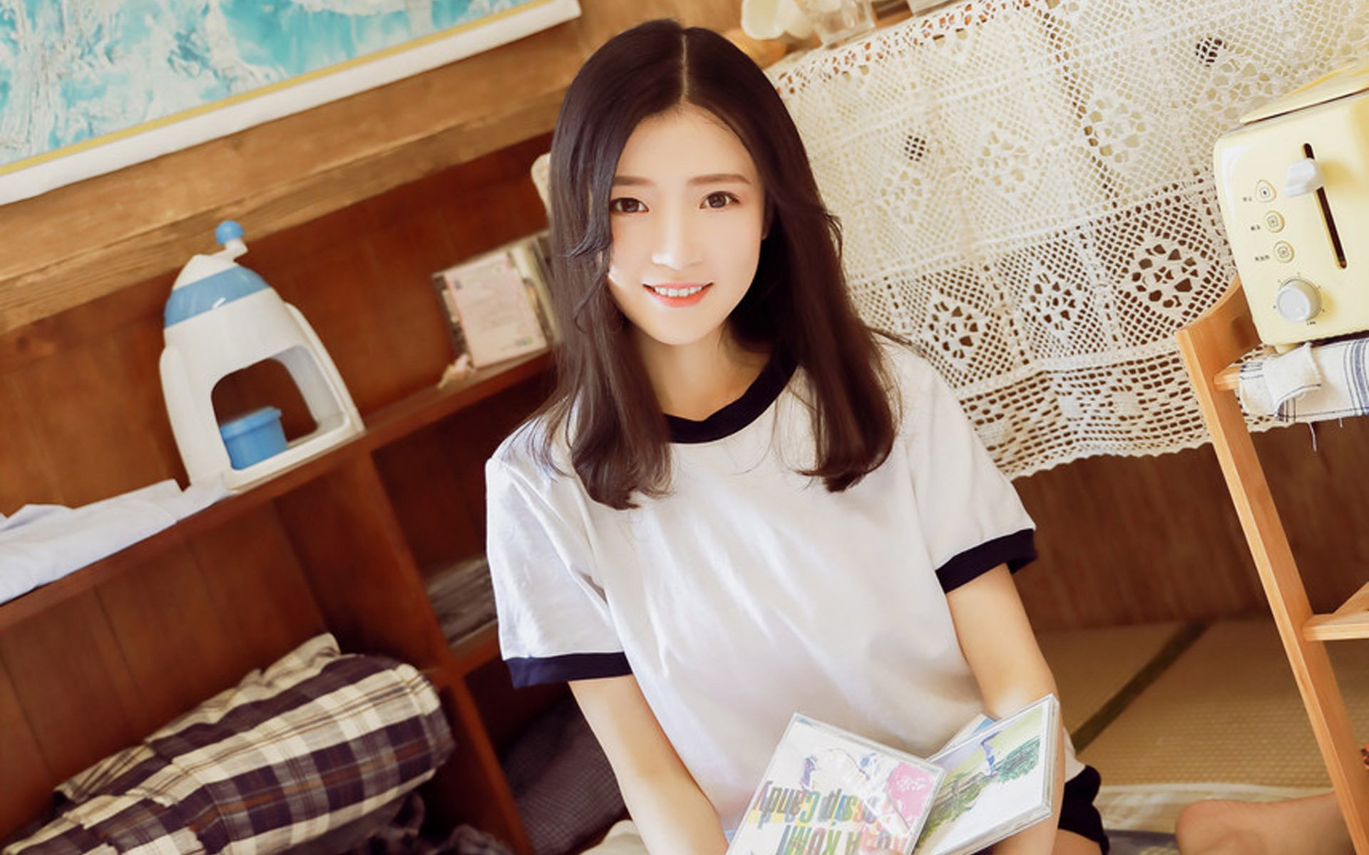 清纯,氧气美女,可爱,美腿,居家,长发