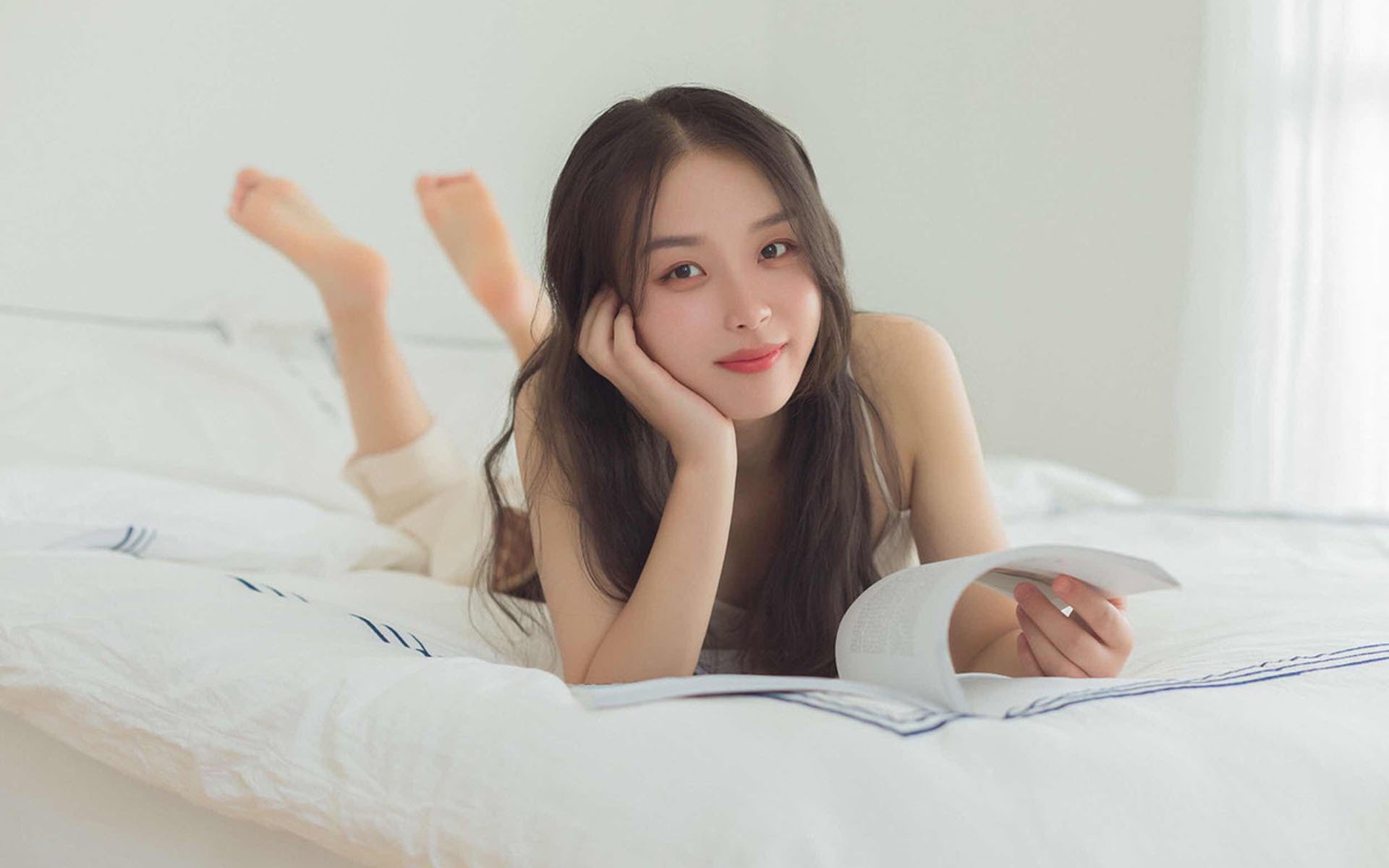 清纯,吊带,居家,诱惑,灵动