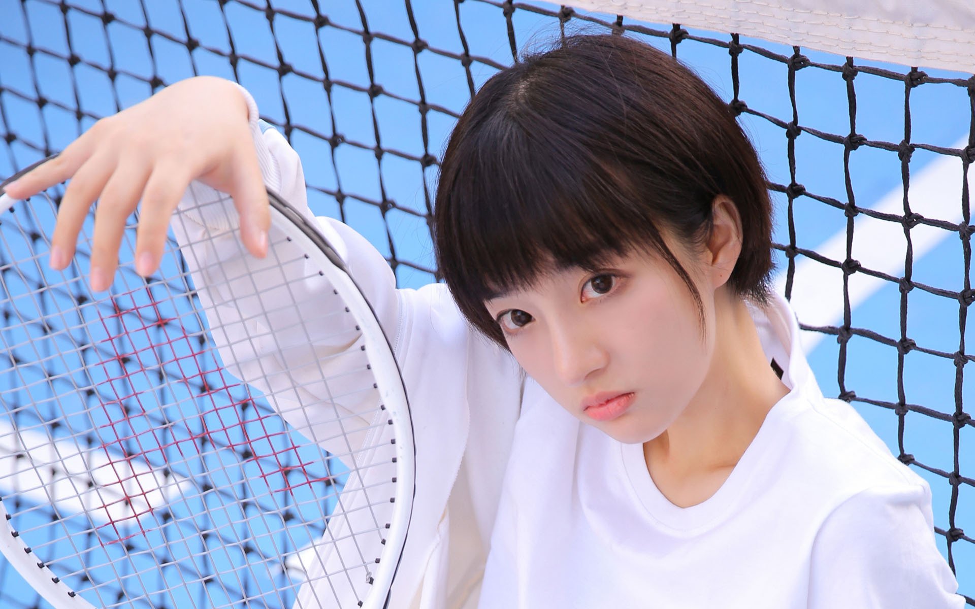 清纯,网球少女,青春,活力,运动