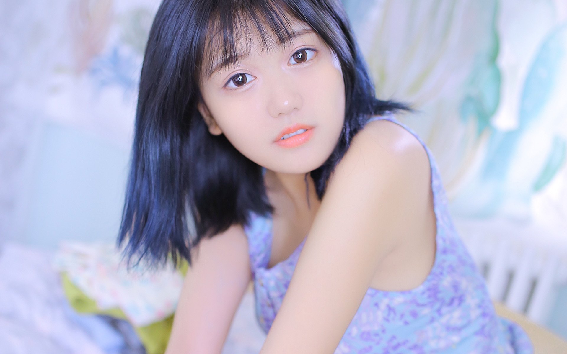 清纯,短发美女,可爱,俏皮,天真