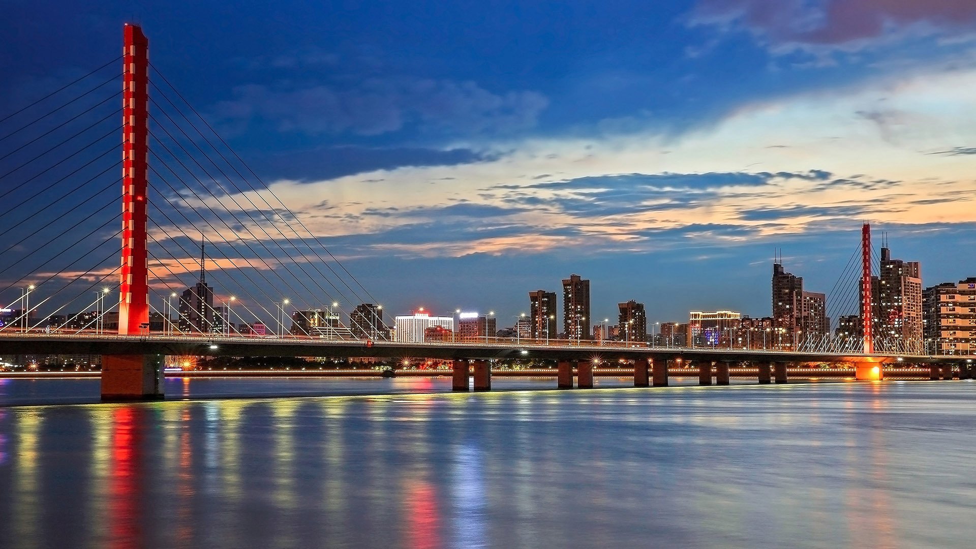 城市夜景,钱塘江,夜晚,风景,建筑