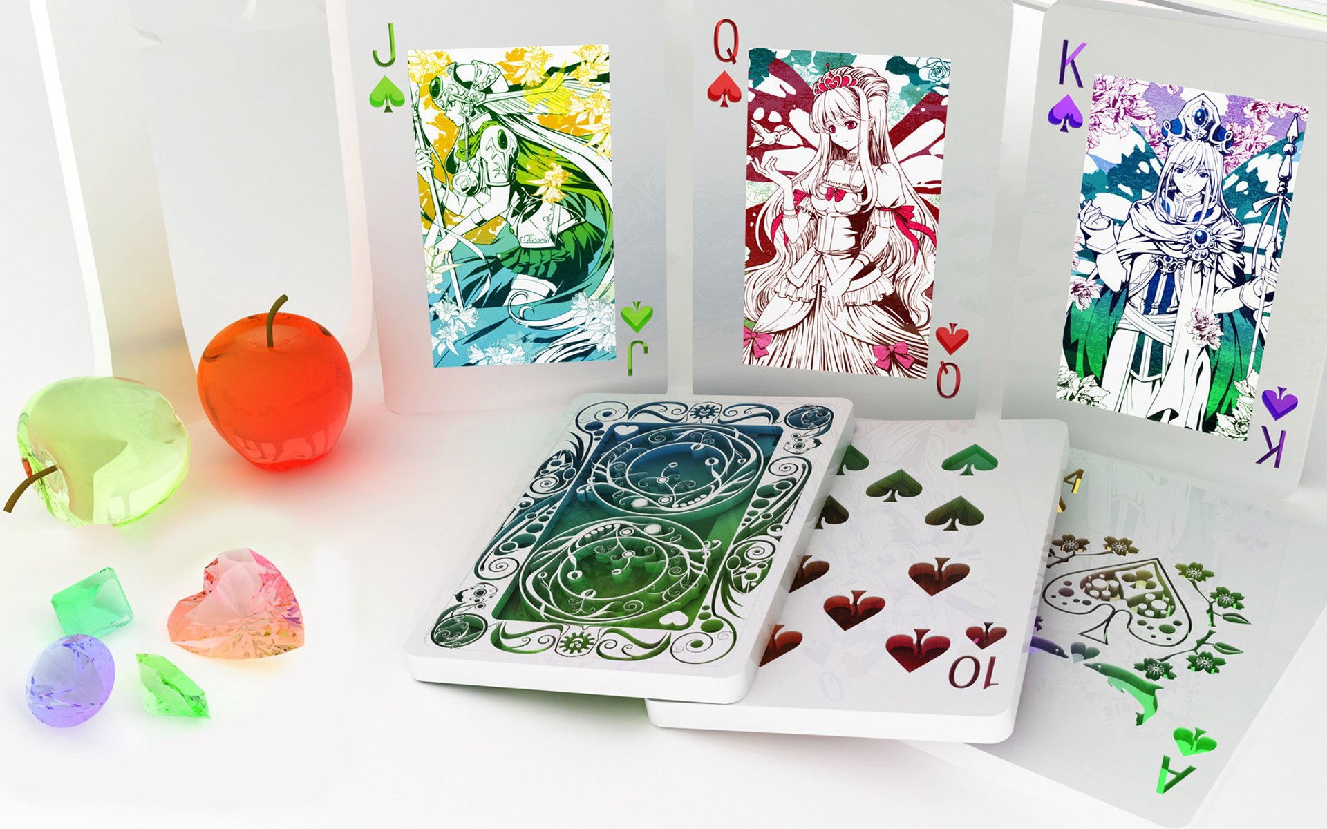 炫酷,炫彩3D,扑克