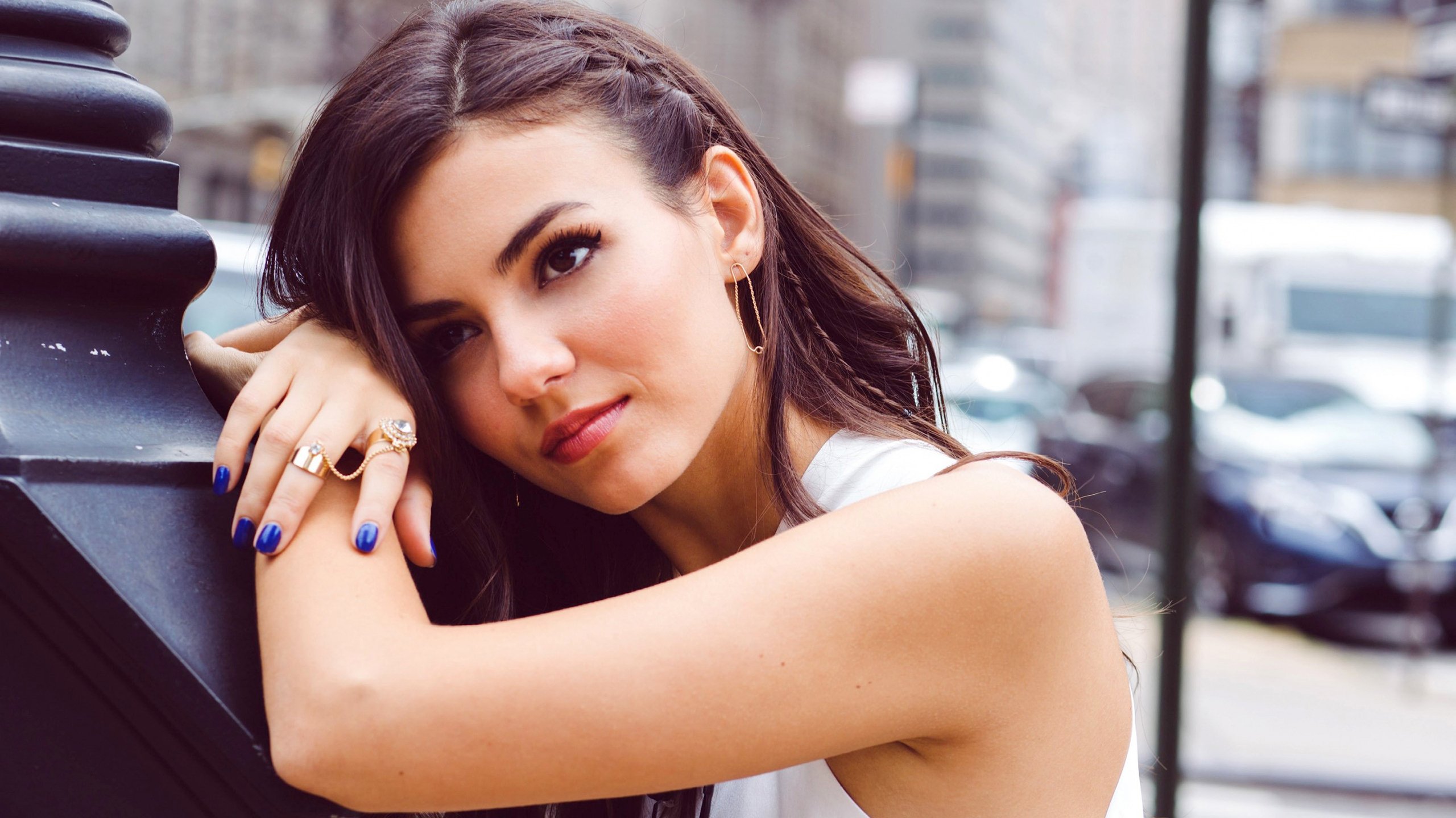 欧美女神,性感,街头,长发