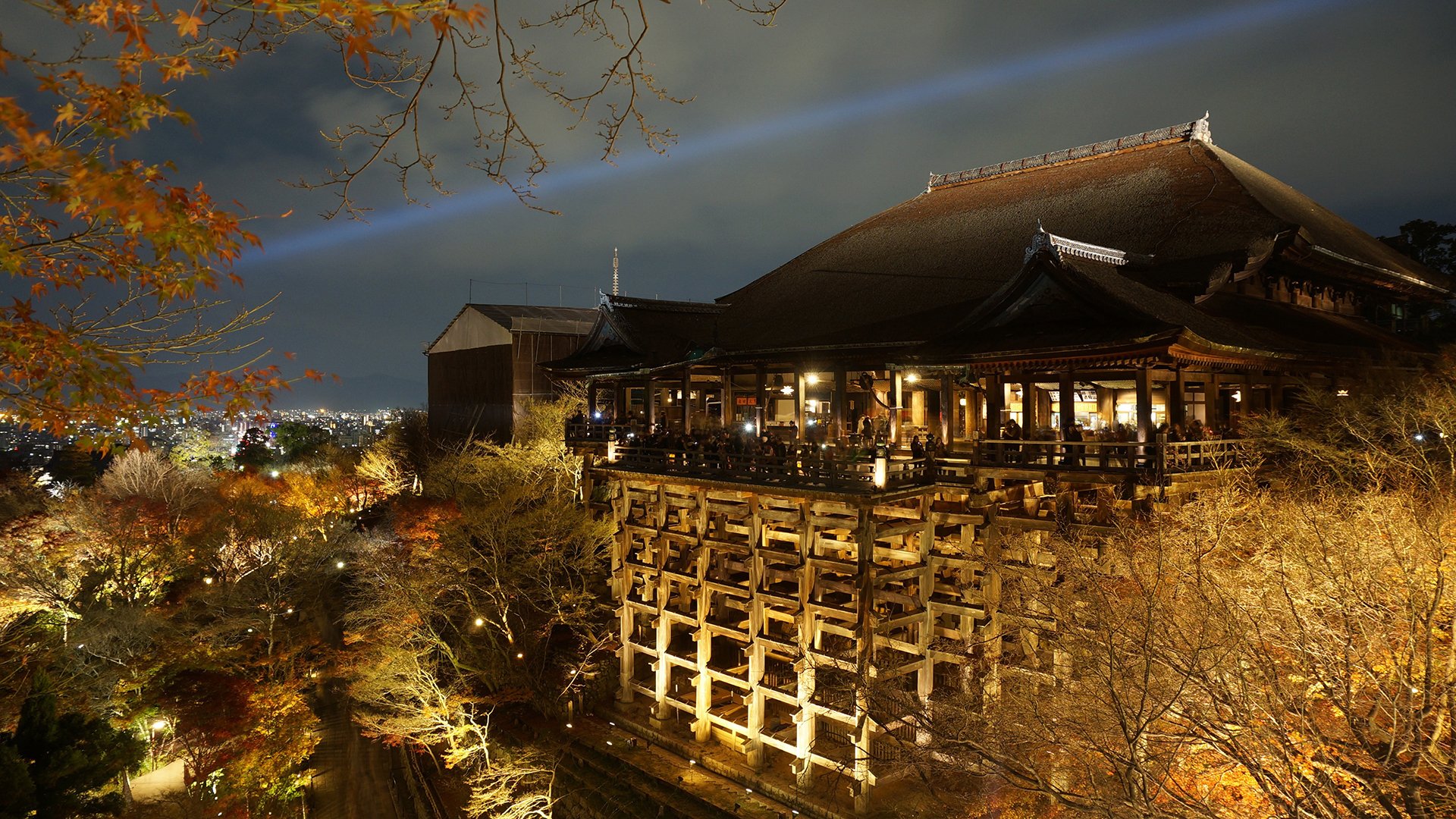 城市夜景,日本大阪,城市,建筑