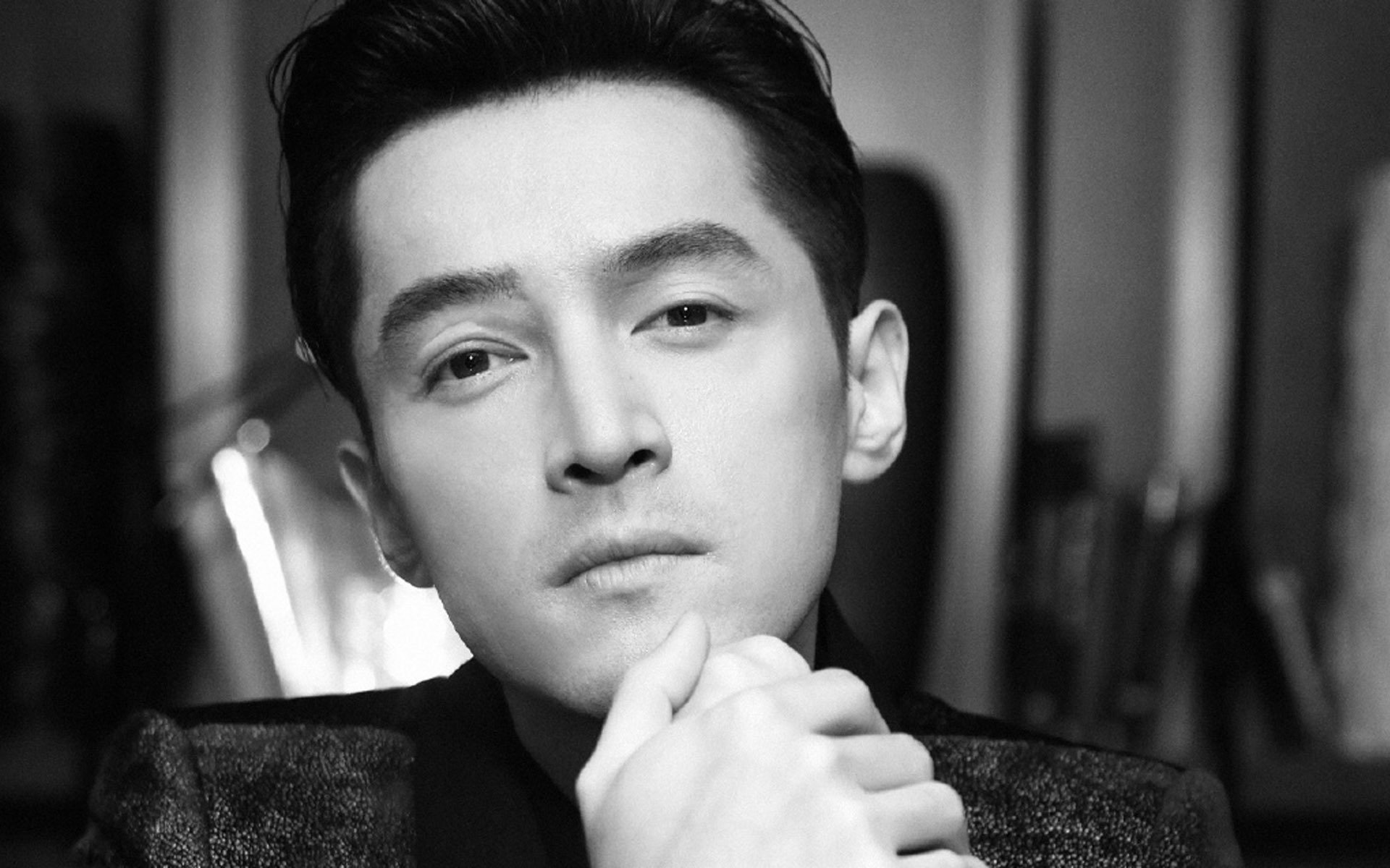 男明星,胡歌,复古,黑白