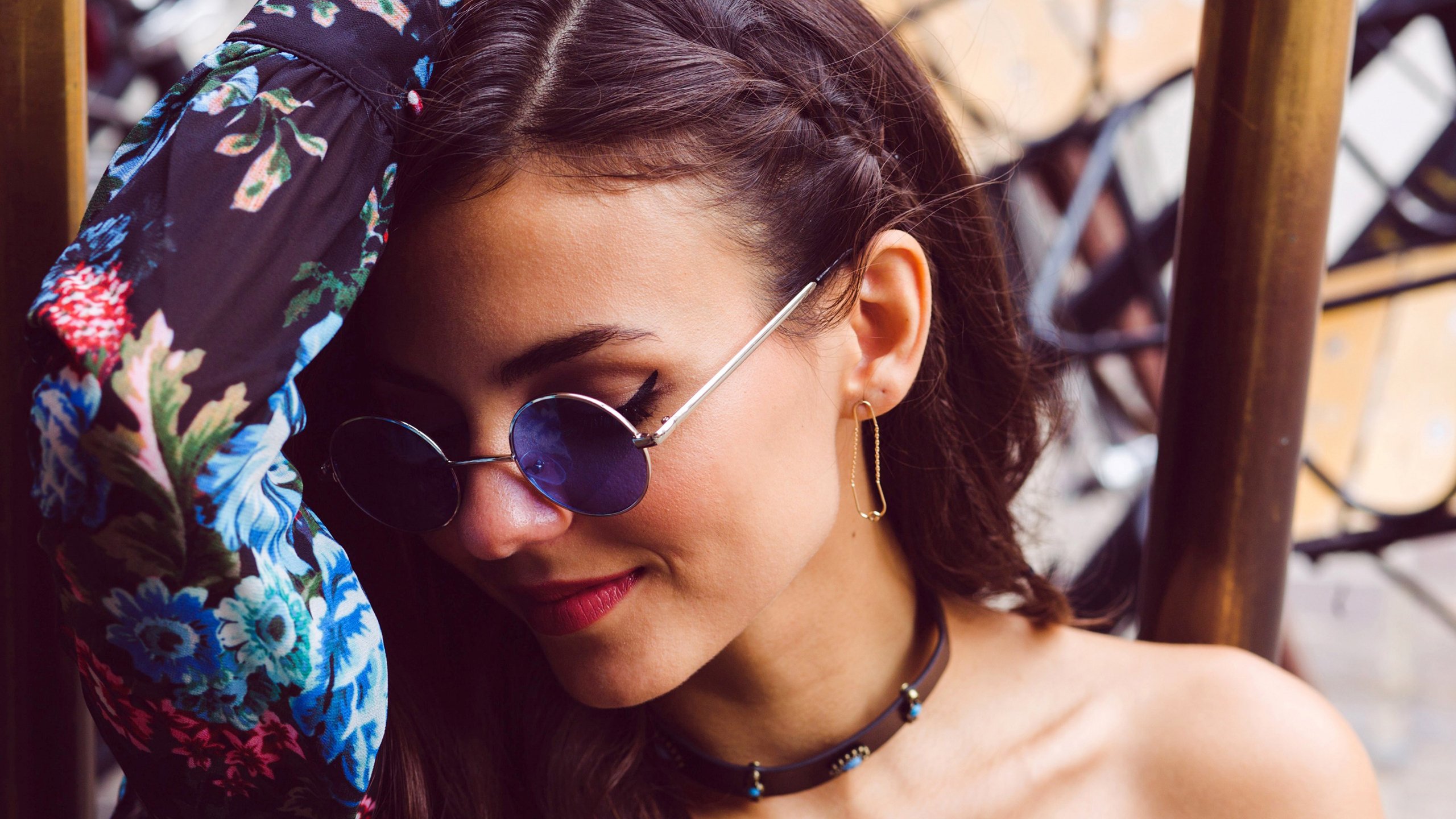 欧美女神,性感,墨镜,锁骨