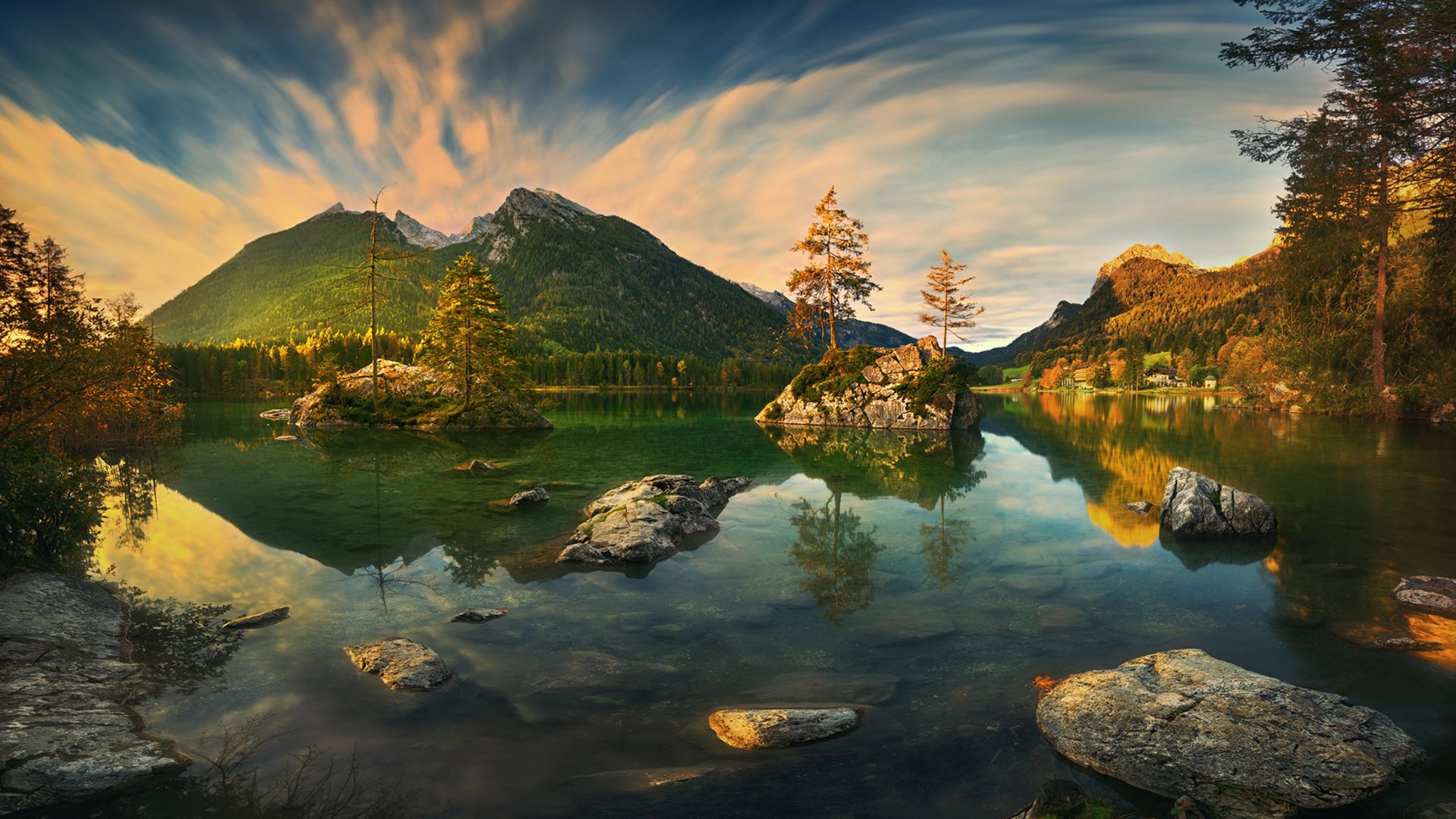 自然风光,绿色,山,水,湖面