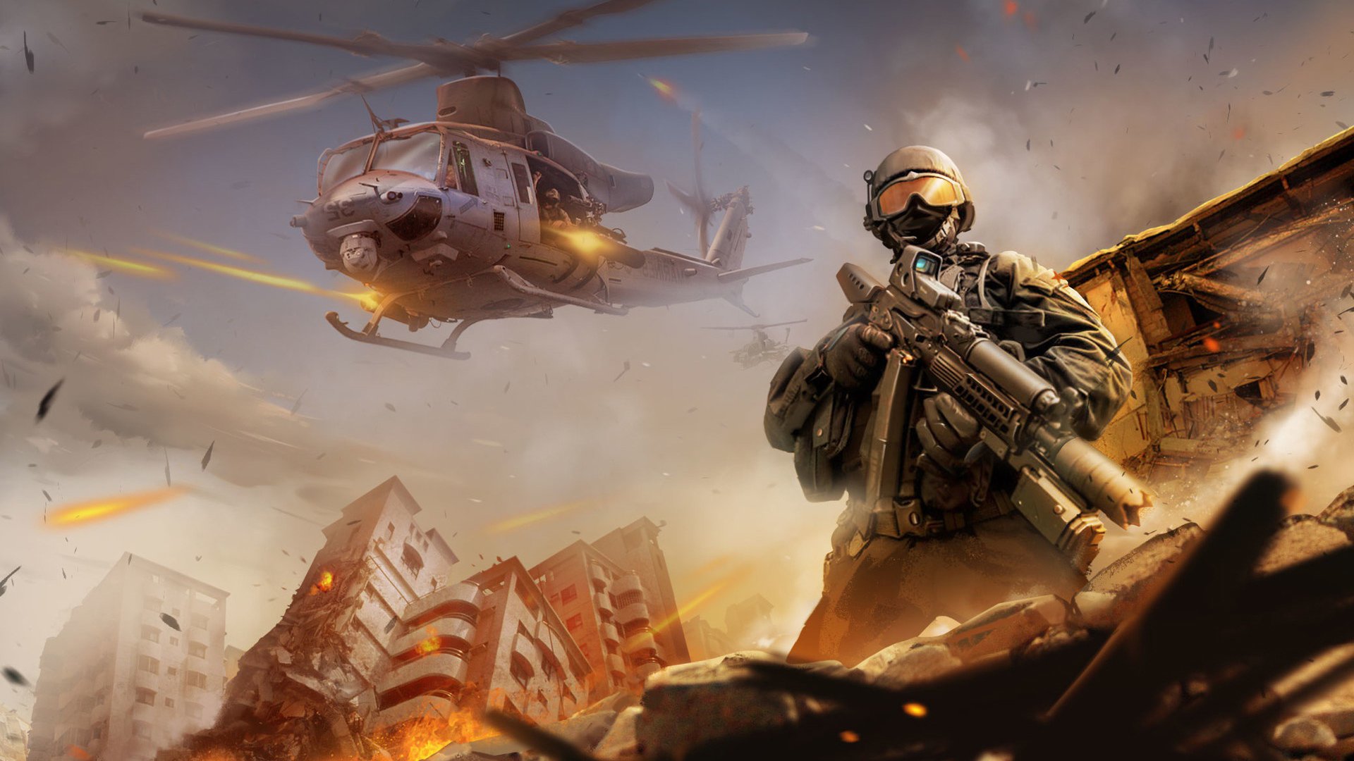 战争,士兵,直升飞机