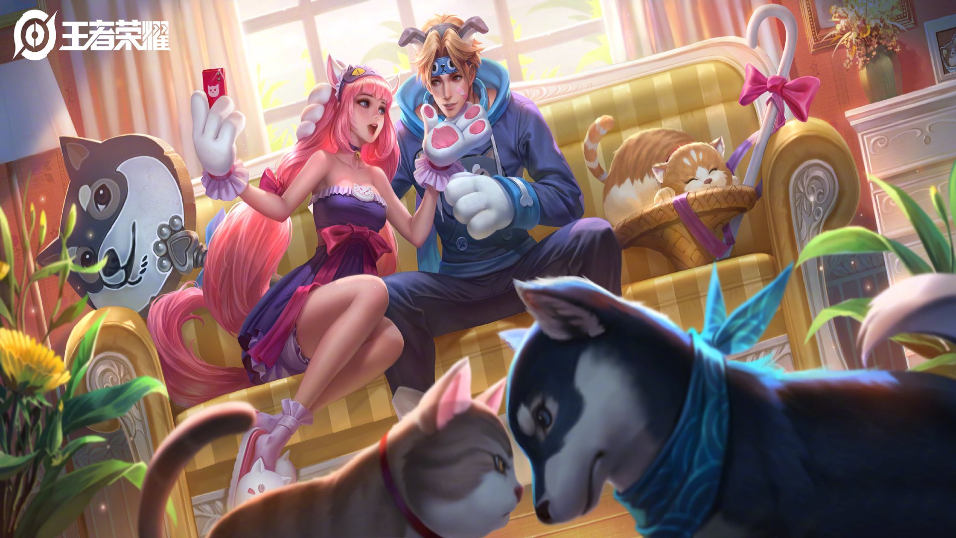 游戏壁纸,王者荣耀,小乔,孙策