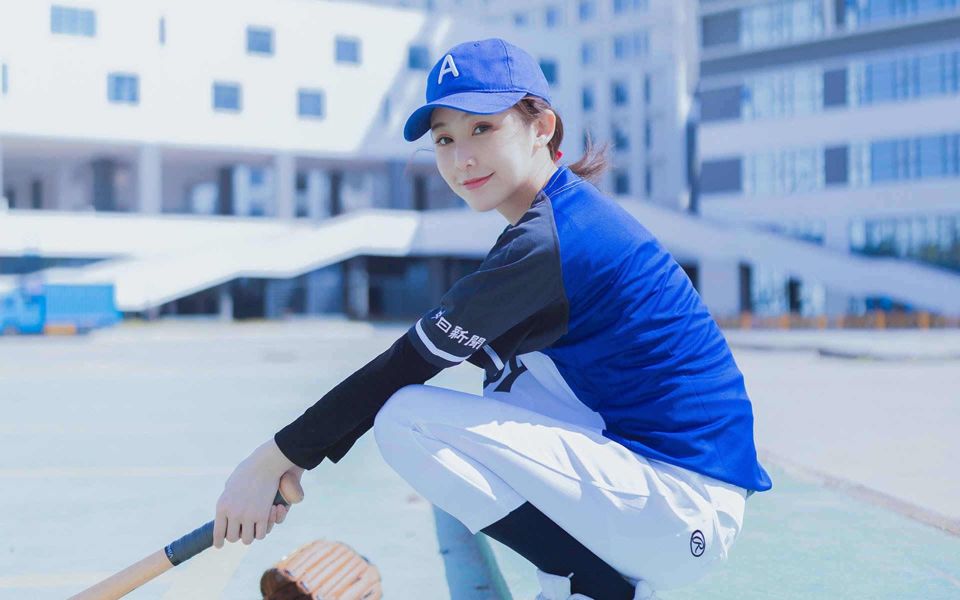 美女模特,清纯,棒球,校园