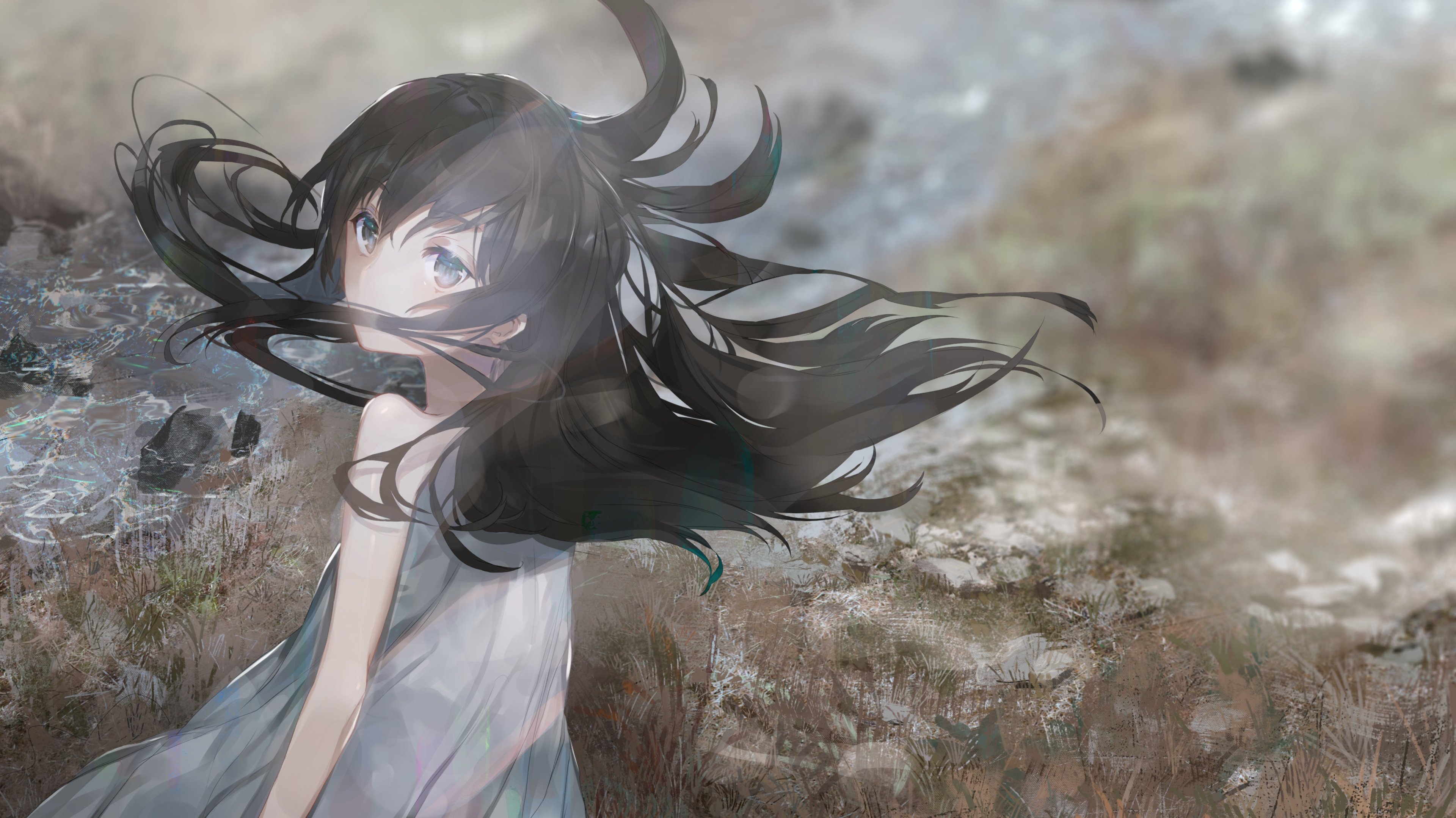 卡通人物,长发,少女