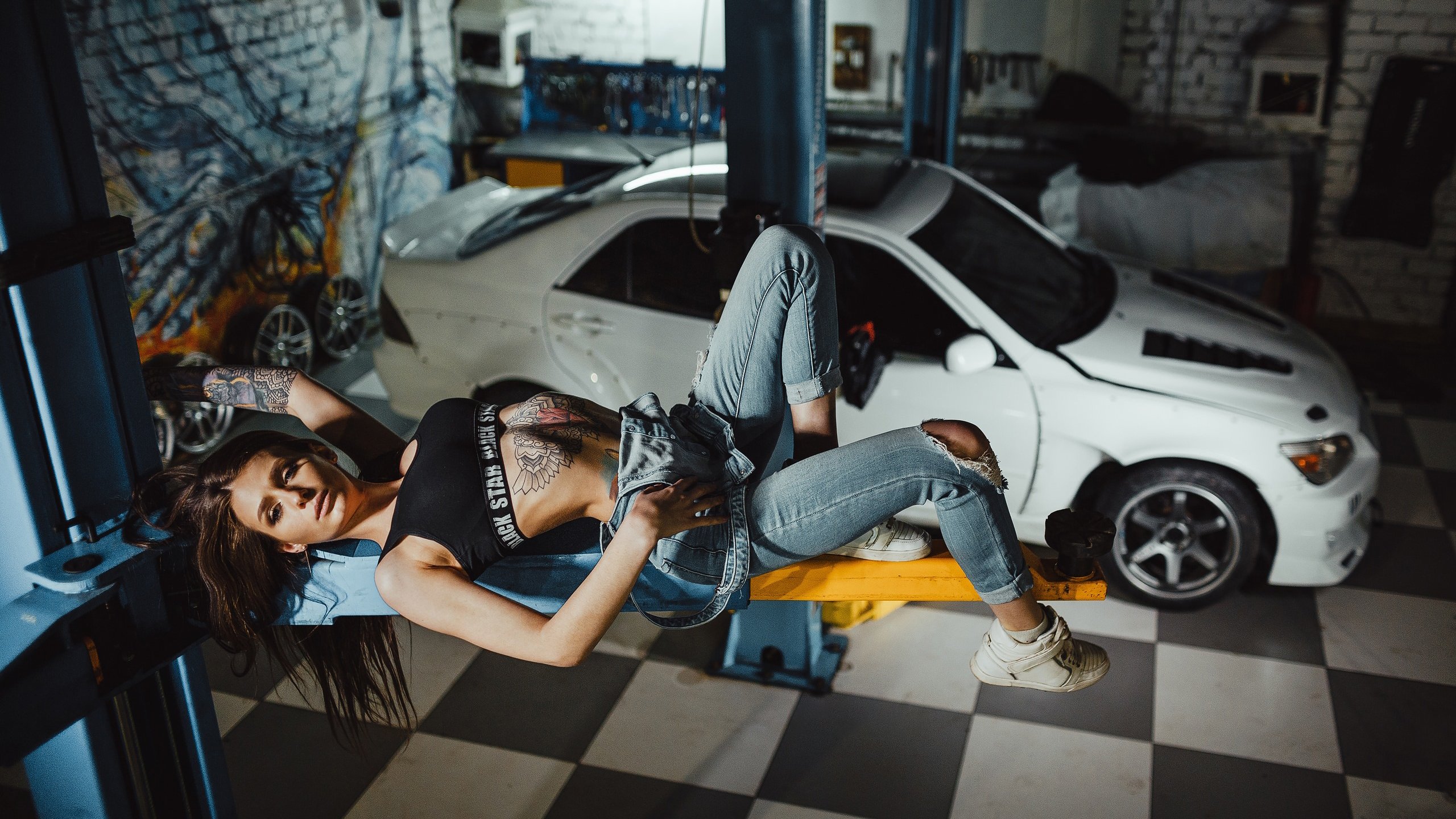 欧美女神,修理工,汽修