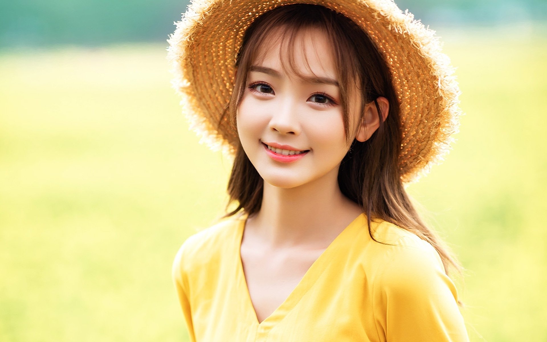 美女模特,清纯,花海