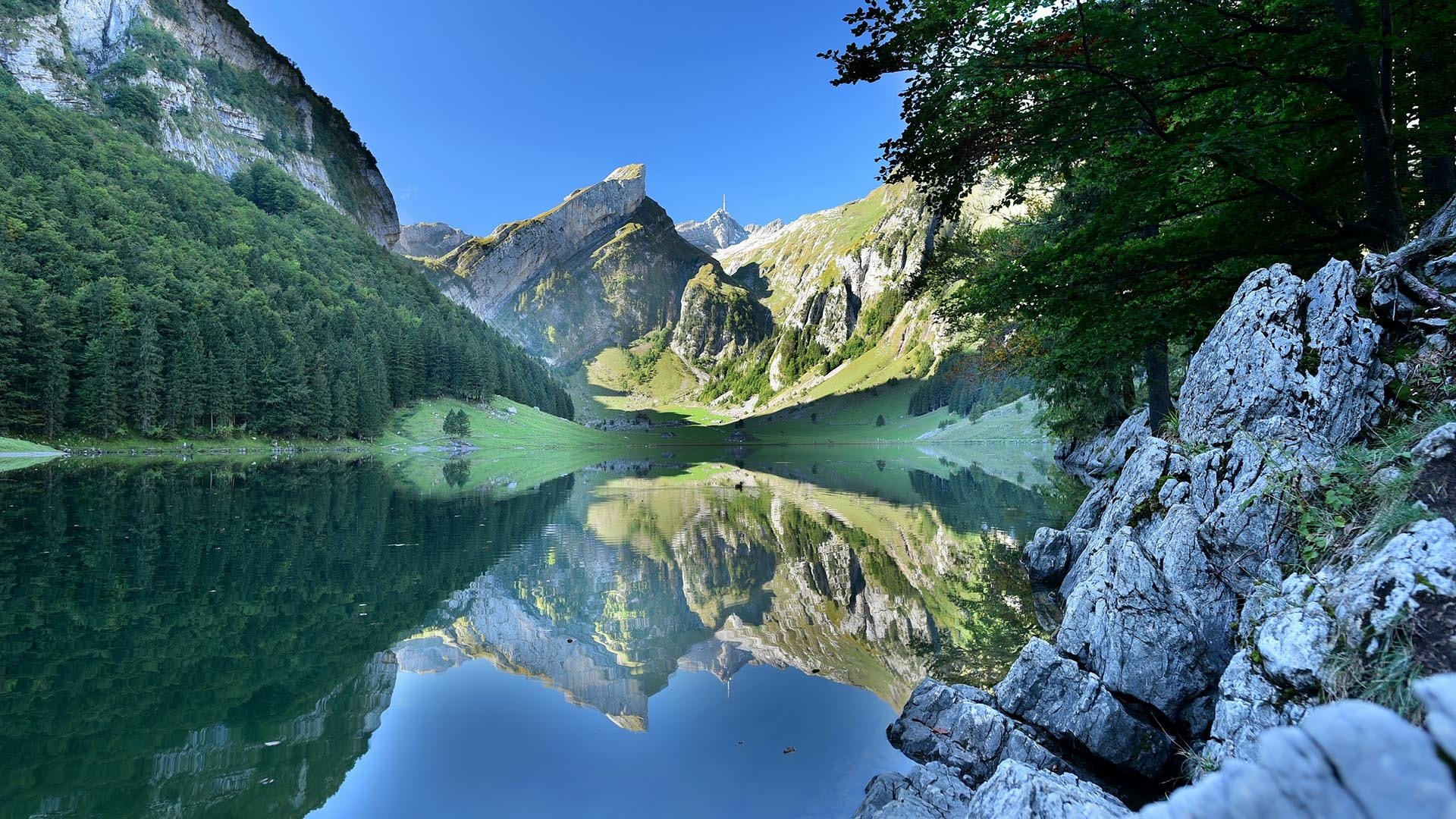 风景大片,清澈湖泊