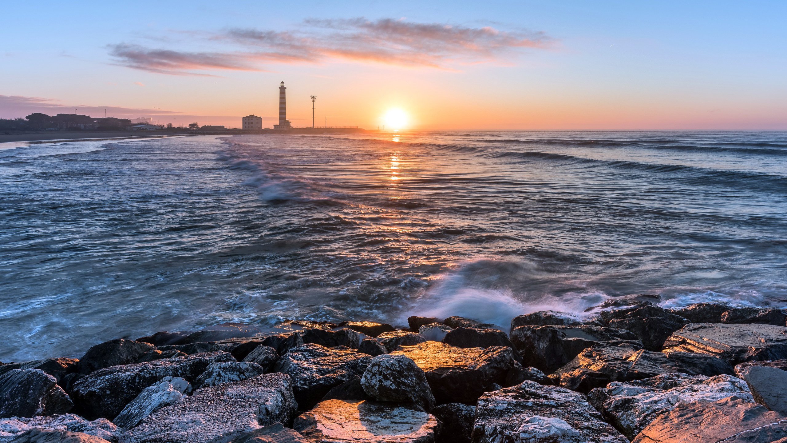 海洋天堂,灯塔,傍晚