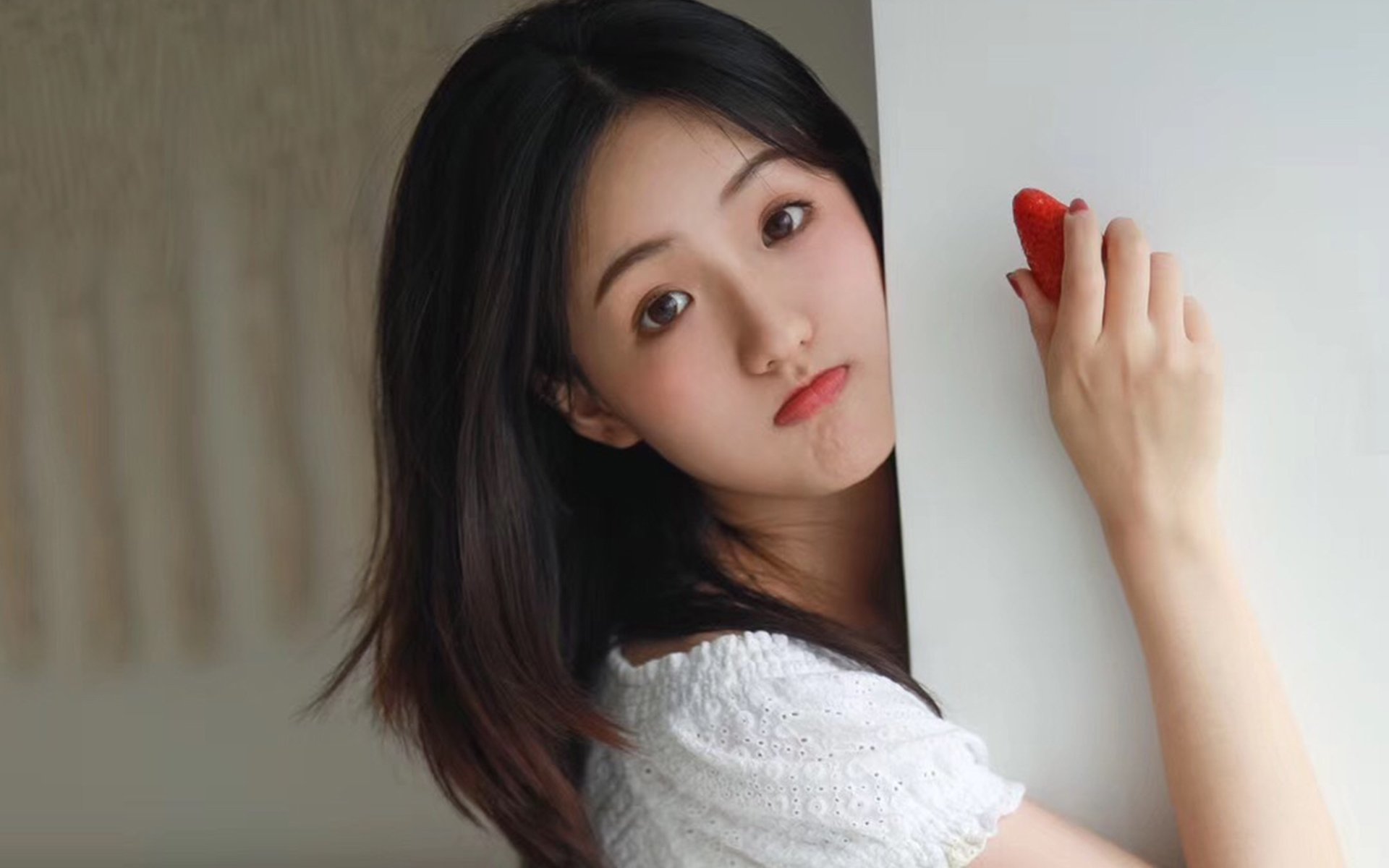 清纯,草莓,俏皮