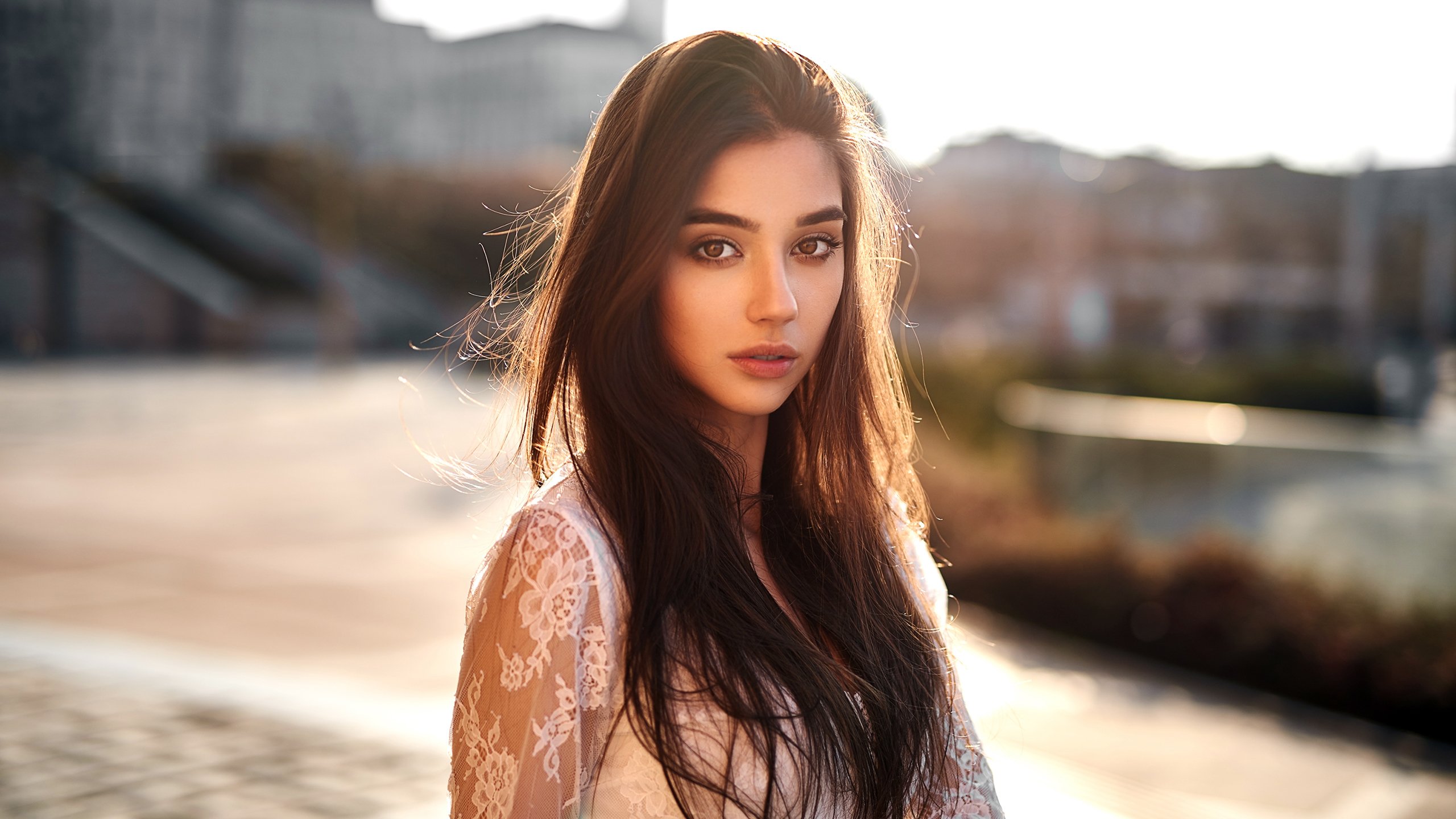 欧美女神,长发大眼