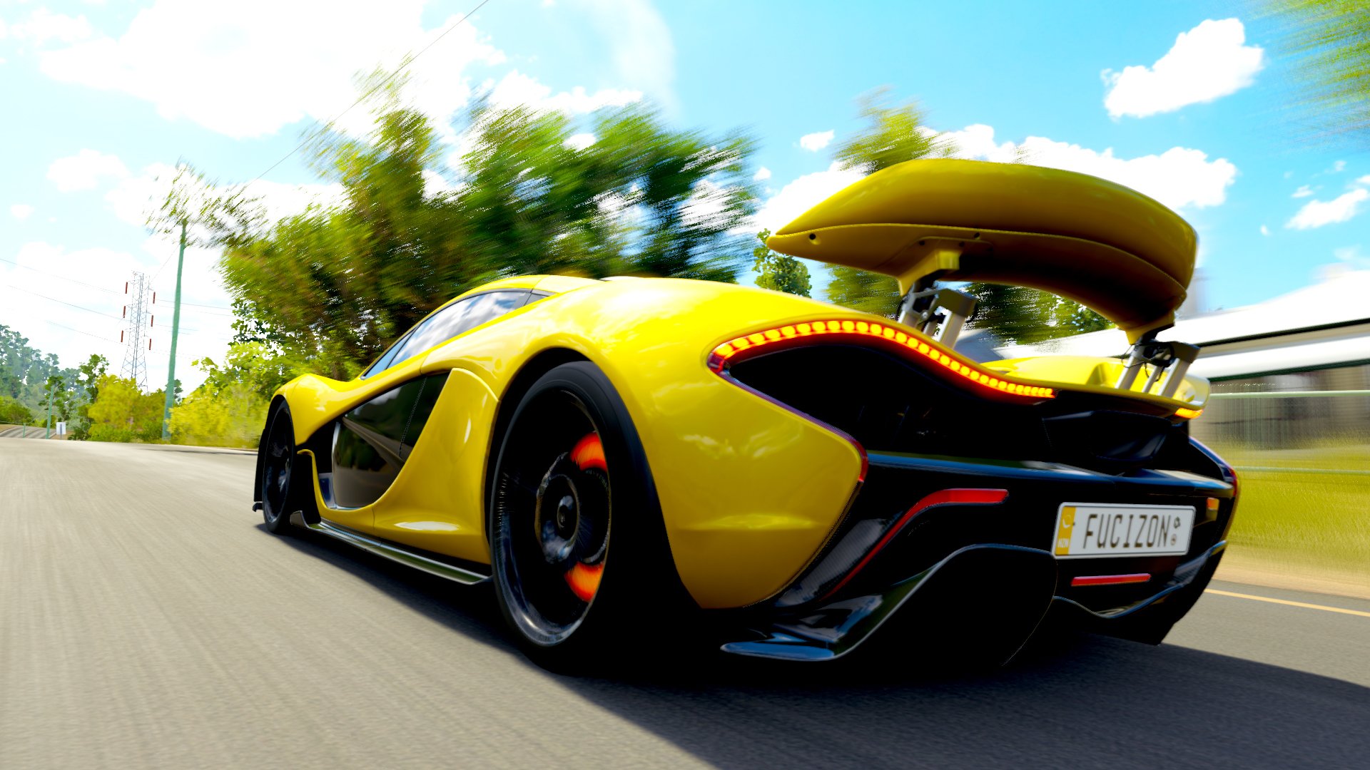 跑车,黄色,比赛