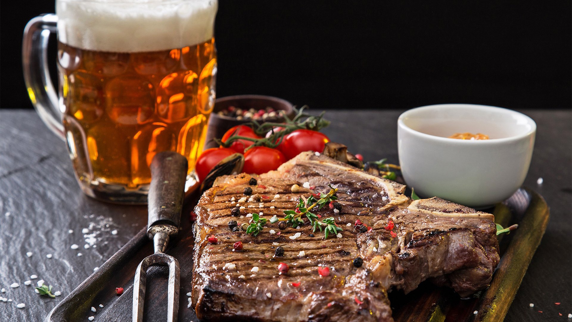 舒缓压力,牛排,牛仔骨,美食