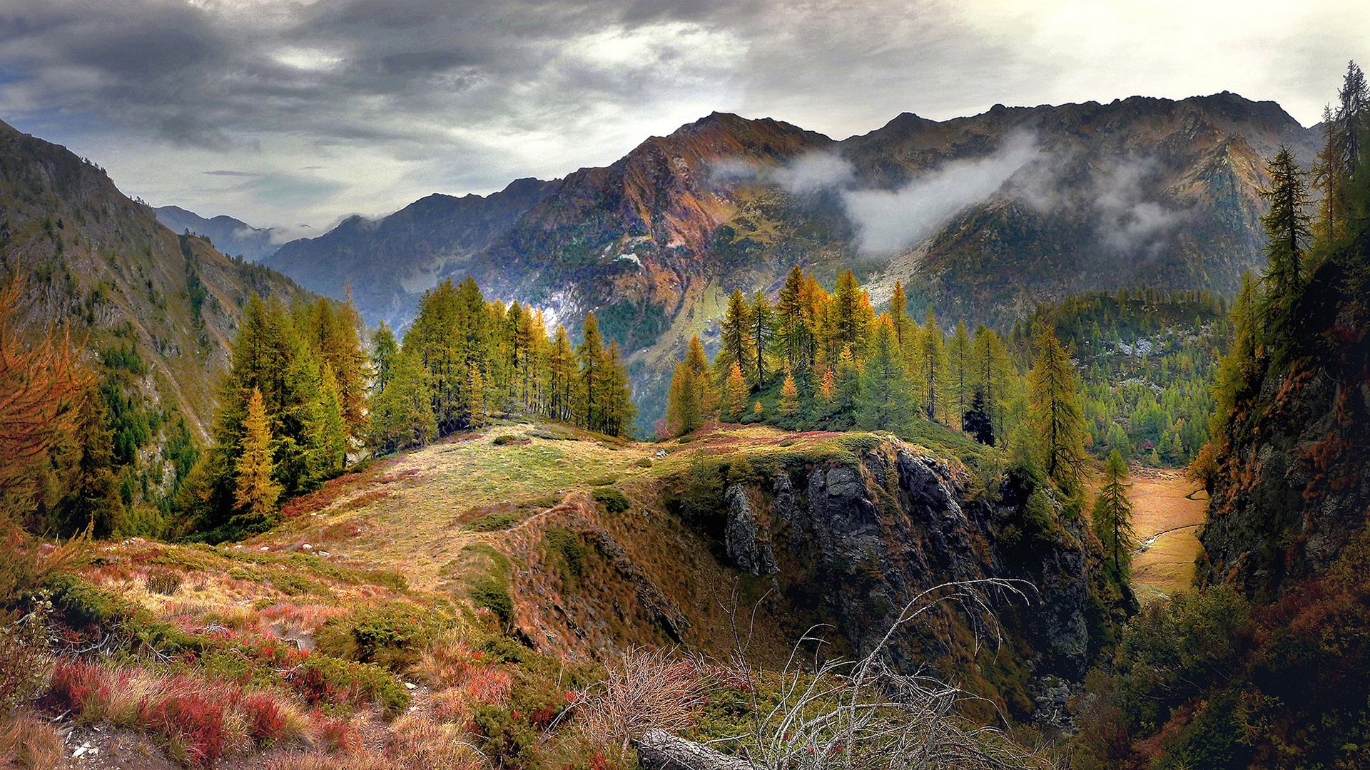 自然风光,高山,秋色