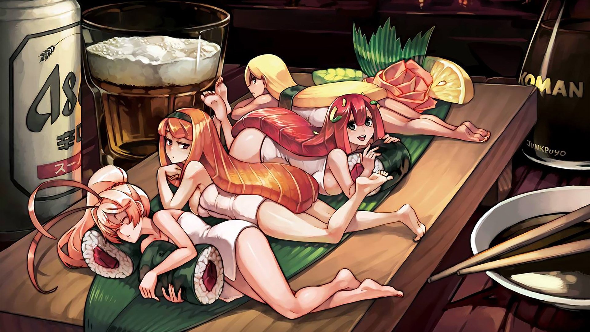 卡通人物,寿司,精灵